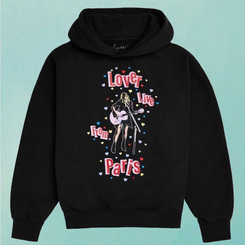 NWT Official Taylor Swift 'Live From Paris' Lover Concert Hoodie - Unisex Medium - Picture 2 of 10